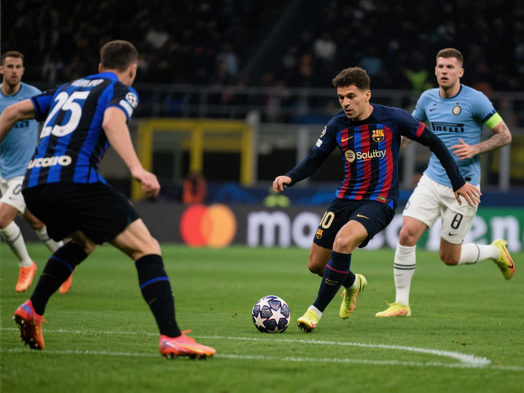 欧冠焦点战：国米与巴萨两回合比分9次逆转起伏